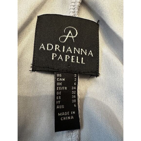 Adrianna Papell Twist Dress High Low Leopard Watercolor Size 2 Purple - Picture 9 of 13